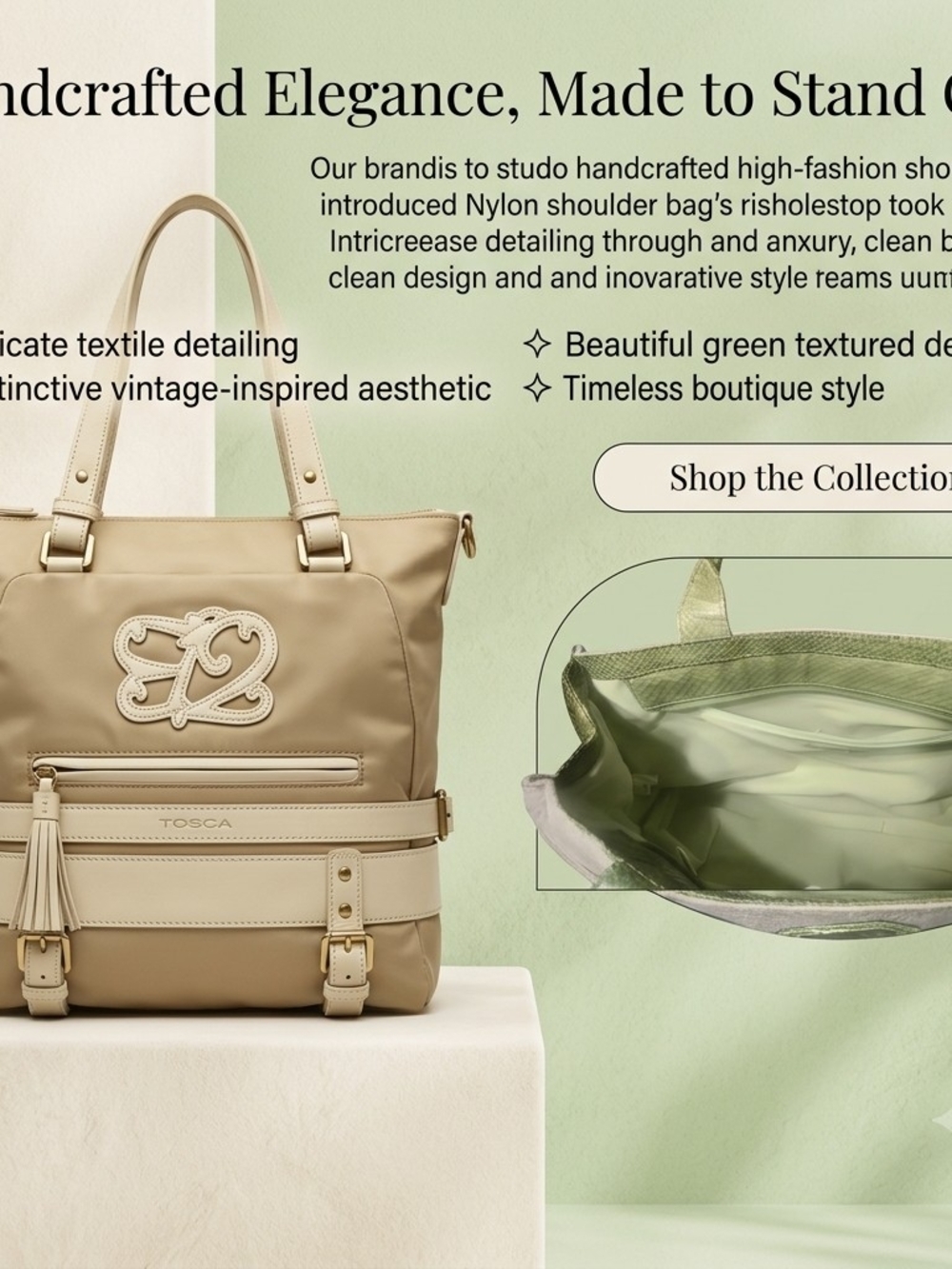 Beige Women's Tote Bag - Stylish Everyday Shoulder Tote